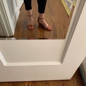 Wedge sandals with ankle strap